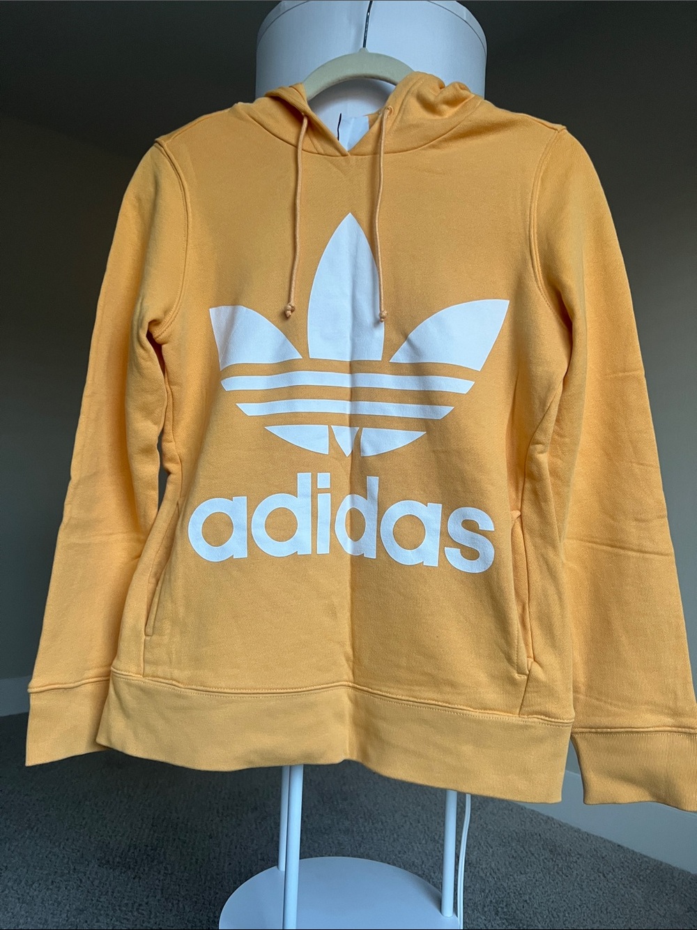 adidas Yellow Trefoil Logo Hoodie